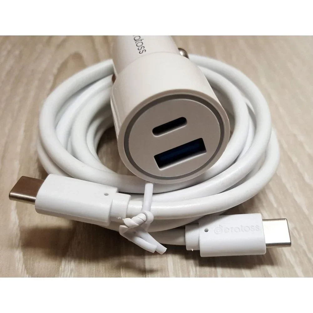 Android Combo Fast PD Car Charger with Type C to Type C Cable New in Box